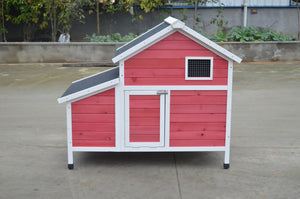 Red Chicken Coop Rabbit Hutch | Cat Cage Hen Chook House