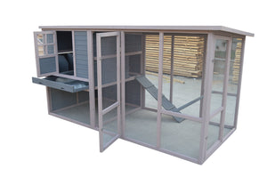290cm XXL Grey Chicken Coop | Guinea Pig, Rabbit Hutch, Ferret, Guinea Pig House