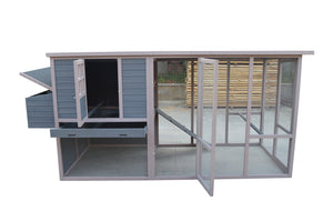 290cm XXL Grey Chicken Coop | Guinea Pig, Rabbit Hutch, Ferret, Guinea Pig House