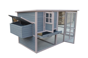 290cm XXL Grey Chicken Coop | Guinea Pig, Rabbit Hutch, Ferret, Guinea Pig House