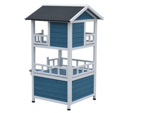 Rainproof Double-Story Cat Condo | Escape Door Included