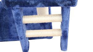 Blue Cat Scratching Post Tree | 100cm Scratcher House