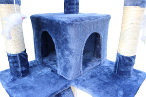 Blue Cat Scratching Post Tree Tower | 170cm