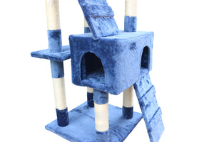 Blue Cat Scratching Post Tree Tower | 170cm