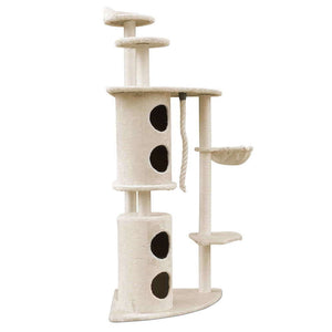 XL Multi-Level Cat Scratching Post Tree - 170cm | Post House Tower - Beige