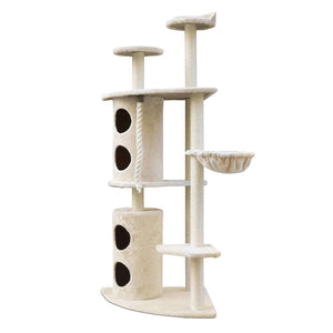 XL Multi-Level Cat Scratching Post Tree - 170cm | Post House Tower - Beige