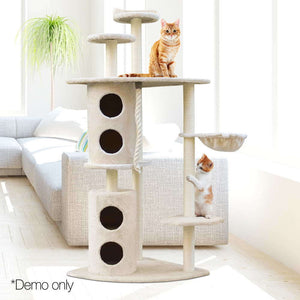 XL Multi-Level Cat Scratching Post Tree - 170cm | Post House Tower - Beige
