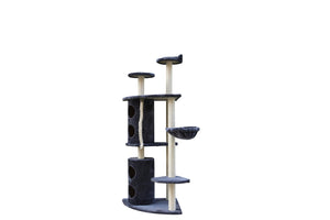 170cm XL Grey Multi-Level Cat Scratching Post Tree | Post Furniture House Tower