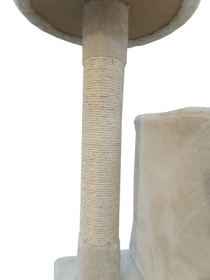 Cat Scratching Post Tree - 200cm | Scratcher Corner Tower Furniture - Beige