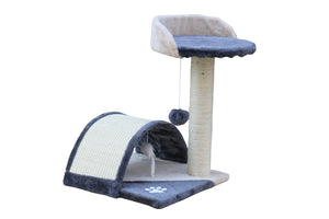 Grey Cat Scratching Post Tree with Scratching Pole - 50 cm