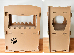 Cat Cardboard House Tower Condo Scratcher | Double Storey Pet Post Furniture