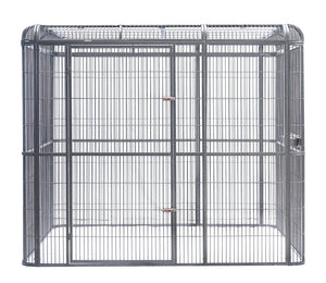 XXXXL Walk-in Bird Cat Dog Cage | Parrot Aviary with Castor Wheel | 219x158x203cm, Green Cover