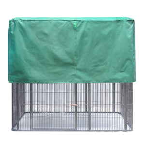 XXXXL Walk-in Bird Cat Dog Cage | Parrot Aviary with Castor Wheel | 219x158x203cm, Green Cover