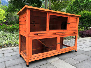 XXL Double Storey Rabbit Hutch | Guinea Pig, Ferret, Cat House | 150 cm