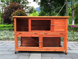 XXL Double Storey Rabbit Hutch | Guinea Pig, Ferret, Cat House | 150 cm