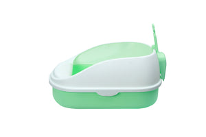 Medium Portable Cat Litter Box w/ Scoop | Green