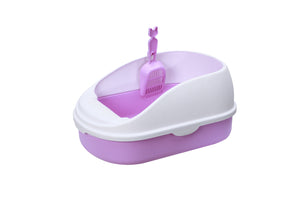 Medium Portable Cat Litter Box Tray - Purple | with Scoop