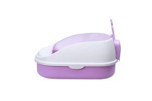 Medium Portable Cat Litter Box Tray - Purple | with Scoop