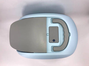 XL Portable Hooded Cat Toilet Litter Box Tray House | Blue | Charcoal Filter | Scoop