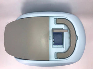 XL Portable Hooded Cat Toilet Litter Box Tray House | Blue | Charcoal Filter | Scoop