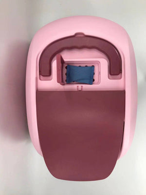 XL Portable Hooded Cat Toilet Litter Box Tray House | Pink | Charcoal Filter | Scoop