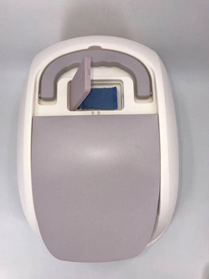 XL Portable Hooded Cat Litter Box Tray - Charcoal Filter and Scoop | House - White