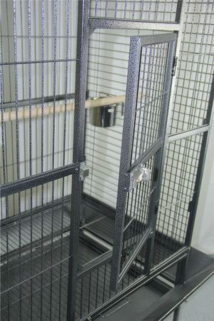 180cm Large Bird Cage | Pet Parrot Aviary With Perch and Castor Wheels