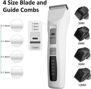 Pet Electric Grooming Clipper Kit - Cordless White
