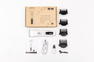 Pet Electric Grooming Clipper Kit - Cordless White