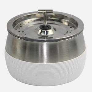 3L Automatic Electric Pet Water Fountain | Stainless Steel Feeder Bowl Dispenser, White