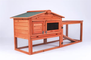Rabbit Hutch Metal Run Wooden Cage | Guinea Pig Cage House