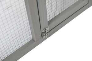 148cm Rabbit Hutch Metal Run Wooden Cage | Guinea Pig Cage House