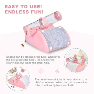 Cat Play Box Kit Pet Toy | Kitten Toys Interactive Ball Peek Hunting Toy, Pink