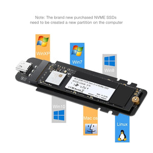 M.2 to USB SSD Reader (Enclosure only) | Supports M-Key (PCI-E NVMe-based)