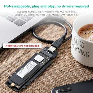 M.2 to USB SSD Reader (Enclosure only) | Supports M-Key (PCI-E NVMe-based)