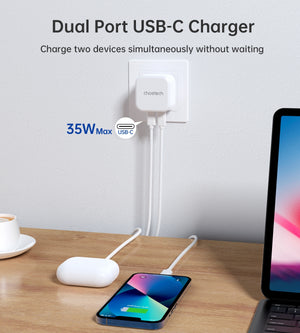 35W Dual USB-C Charger | Q5008 PD