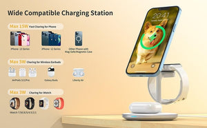 Wireless Charging Station Dock | 3-in-1