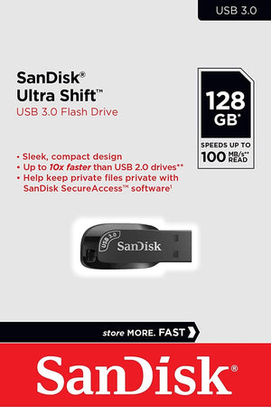 SanDisk 128GB Ultra Shift USB 3.0 Flash Drive SDCZ410-128G-G46