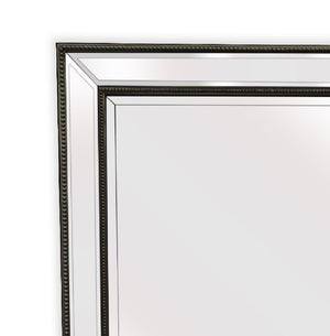 Medium Black Beaded Framed Mirror - 70cm x 170cm
