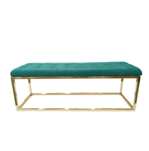 Holly Ottoman - Gold/Green