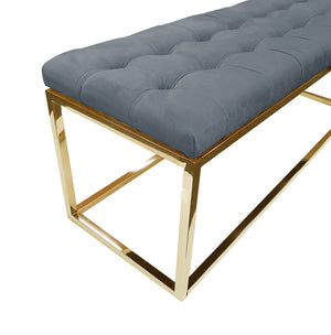 Holly Gold/Grey Ottoman
