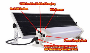Solar LED Batten Light - 12W 1200Lumens