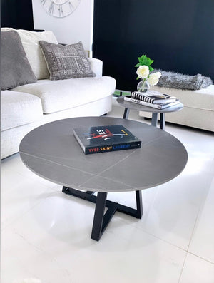 Interior Ave Broadway Two Tier Stone Coffee Table Set