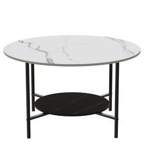Interior Ave Duke Round Two Tier Stone Coffee Table