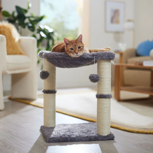 Petwiz 52cm Faux Fur Cat Tree | Stylish and Comfortable Cat Furniture