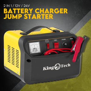 2in1 Car Battery Charger Jump Starter - 12V 24V 40A - ATV Boat Tractor