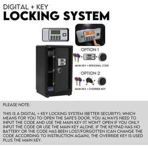 Digital Safe Safety Box | Security Code Lock Box | Fire Proof | Heavy Duty 80L