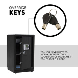 Digital Safe Safety Box | Security Code Lock Box | Fire Proof | Heavy Duty 80L
