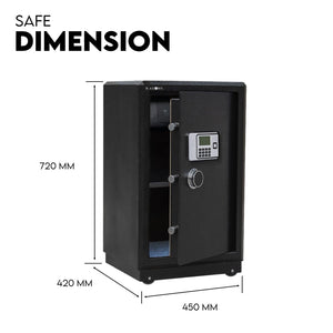 Digital Safe Safety Box | Security Code Lock Box | Fire Proof | Heavy Duty 80L