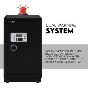Electronic Digital Safe Box | Fire Proof Safe | Heavy Duty | Key Lock Security | 118L